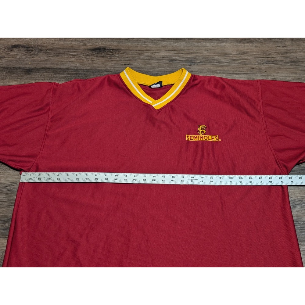 Vintage Champs Sports Florida State Seminoles Embroidered V Neck T Shirt - Picture 2 of 6